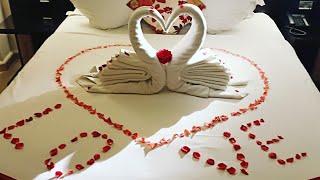 Romantic Bed Decoration for wedding Night