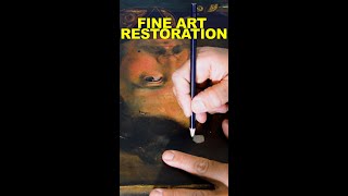 How to fix holes in an Old Painting by figueiredo #shorts #artrestoration  #paintingrestoration
