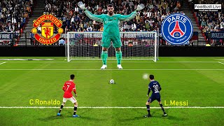 TINY players Vs GIANT goalkeepers | Penalty Shootout | Team Ronaldo vs Team Messi | PSG vs MU PES 21 screenshot 1