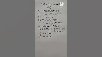 Endocrine system, Endocrine glands