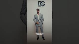 Michele Morrone In Grey Suit At D&G Show