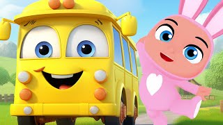 The Wheels On The Bus - Baby Shark + Popular Nursery Rhymes | Five Little Babies