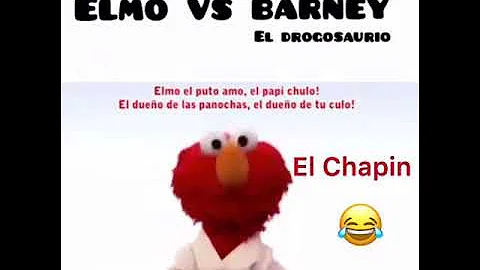 Elmo vs barney rapeando😂😂