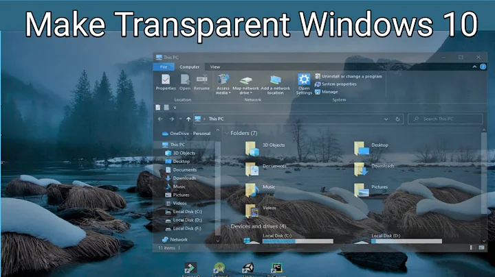 Make Windows 10 Taskbar Transparent