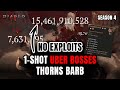 Thorns barb totally crazy 15 billion damage with razorplate diablo 4 season 4