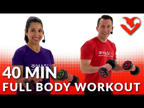 Full Body Workout at Home with Dumbbells - 40 Min Total Body Workouts with Weights Strength Training