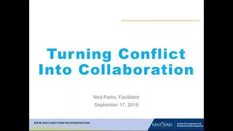 Turning Conflict Into Collaboration