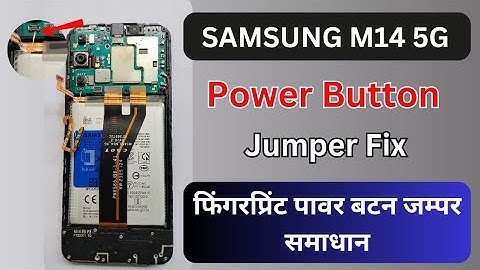 Samsung galaxy M14 5G Power Button jumper | Samsung mobile Power Button not working solution 2024