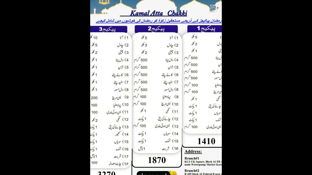 Ramadan rashan packages 2021