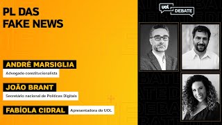PL 2630 das Fake News: Regulação, censura e +: João Brant e André Marsiglia ao vivo  no UOL Debate