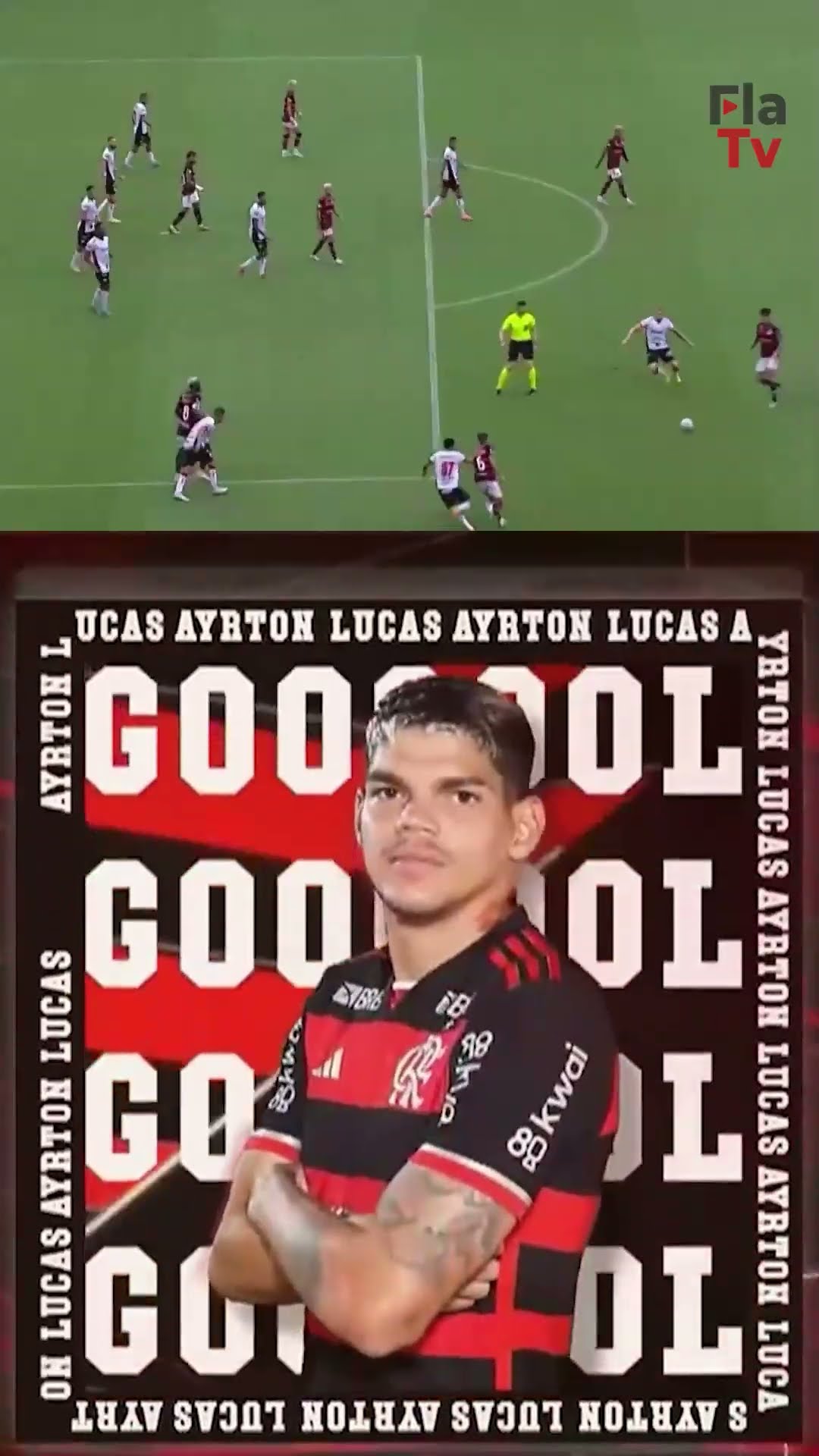 Ayrton Lucas faz o segundo gol na última partida do Flamengo na temporada #flatv #flamengo #gols