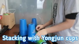 Stacking with Yongjun cups + First 8 on camera! | Speed Stacks