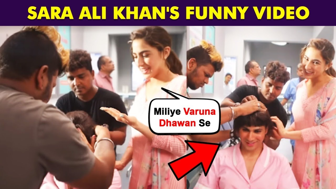 Sara Ali Khan Shares FUNNY Video Of Varun Dhawan From The Sets Of Coolie No  1 | Fans React - YouTube