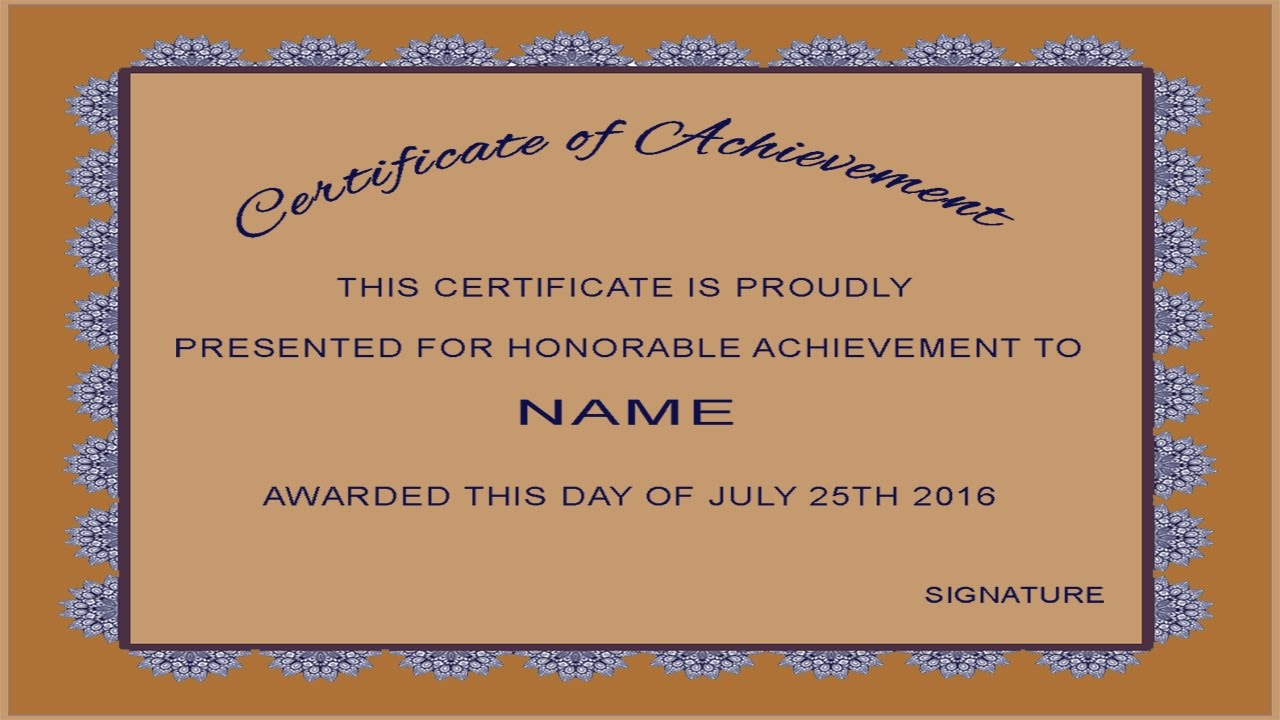 how to design certificates