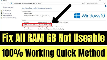 How to Fix All RAM GB Not Useable Problem in Windows 10/8/7 | Quick & Working Tutorial 2021