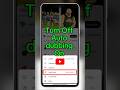 How to Turn Off Auto Dubbing on YouTube | YouTube Auto Dubbed Feature Kaise Band Kare | #shorts