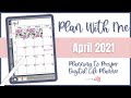 Digital Monthly Plan With Me | April 2021 | Planning to Prosper | iPad, Apple Pencil, & Goodnotes |