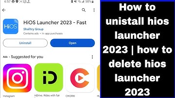 How to unistall hios launcher 2023 | how to delete hios launcher 2023