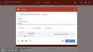 Google Classroom: Introduction to Adding Assignments