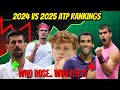 ATP Rankings SHOCKS! 2024 vs 2025 | Alcaraz &amp; Djokovic Rise, Sinner Falls!