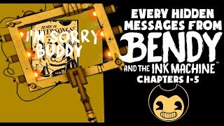 Every Hidden Mesages From Bendy And The Ink Machine Chapters 1-5 screenshot 2