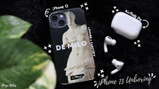 Aesthetic  iphone 13 unboxing + cute accessories + airpods pro + Louvre x Casetify  | iOS 15