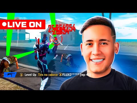 💙 LEVEL UP AO VIVO 💙 O MELHOR DO DESAFIANTE RANQUEADA ALEATÓRIOS E SOLO !! FREE FIRE MOBILE 💙