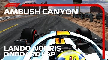 F1 2021 Lando Norris Onboard Lap Ambush Canyon Circuit | Rfactor F1 2021 mod CHT 1.03