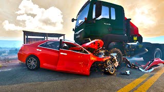Dangerous OverTakes #02 Realistic Cars and Trucks Crashes #beamngdrive #dashcam #beamng #crash
