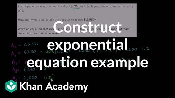 Constructing an exponential equation example | Algebra II | Khan Academy