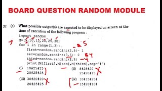 Board Question | Random Module