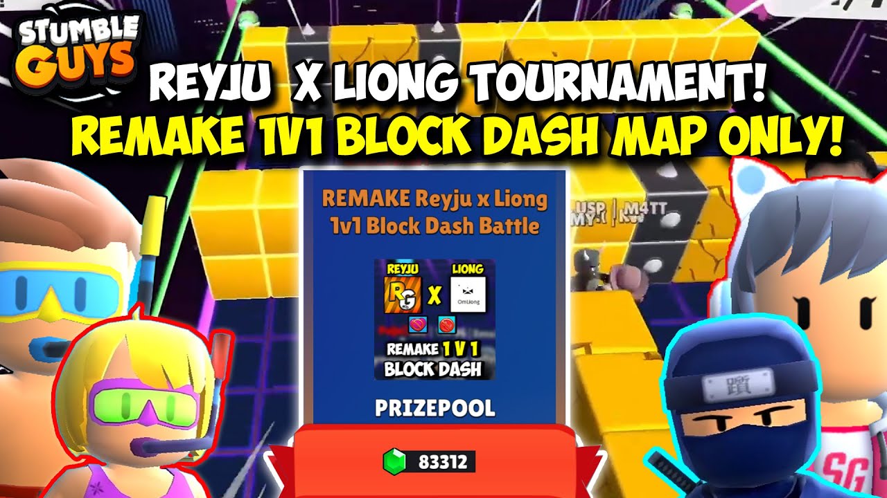 STUMBLE GUYS - REYJU Tournament SOLO BLOCK DASH MAP 40.000 GEMS