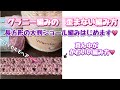 【編み物】真ん中がかわいい形のグラニーショール編み始めました。やっぱりロイヤルモヘア足しちゃった