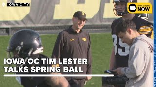 Iowa coordinators, including new OC Tim Lester, talk spring football