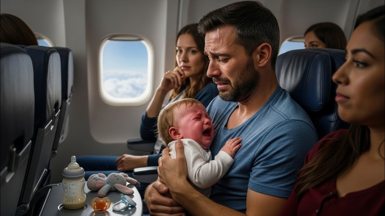 The single dad’s baby wouldn’t stop crying on the plane — until a single mother did the unthinkable