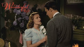 Video thumbnail of "Romantic Scene of George & Mary Bailey | It's A Wonderful Life 1946 Colored HD"