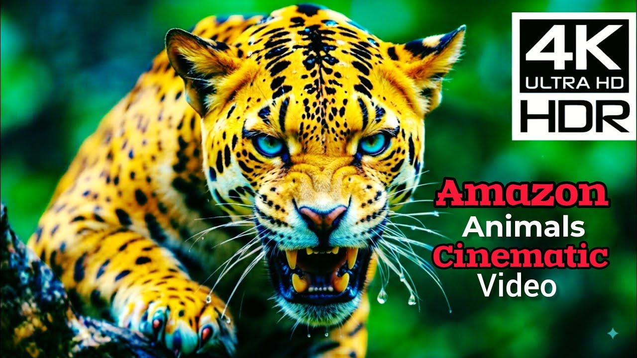 Amazon wild Animals and Birds Cinematic video 4k  Ultra HD video