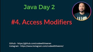 Day 2 - [#4] Access Modifiers