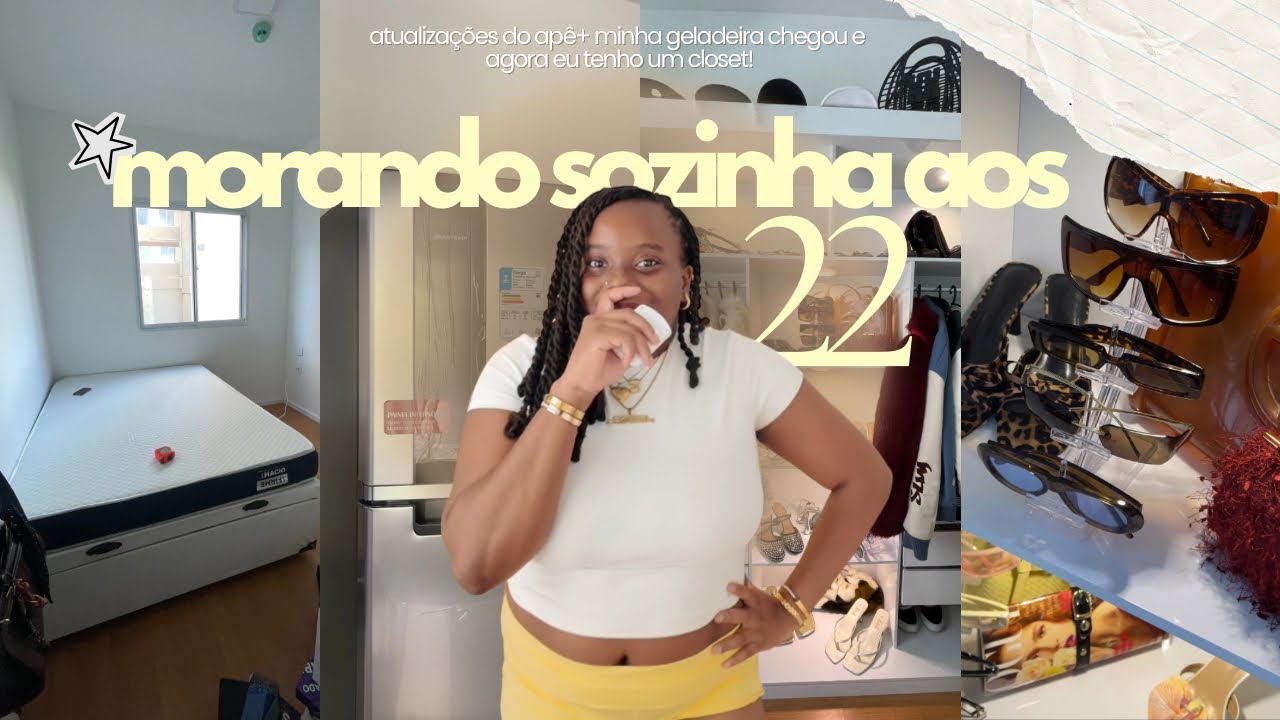 DIÁRIO DE MUDANÇA: atualizações do apê + minha geladeira chegou e agora eu tenho um closet!