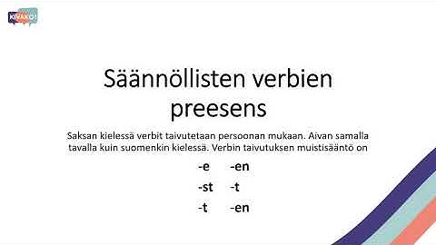 KiVAKO Säännöllisten verbien preesens rec