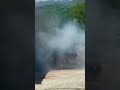 INCENDIO IN VALSUSA BUS IN FIAMME, IL FUMO VISIBILE DALLA STRADA