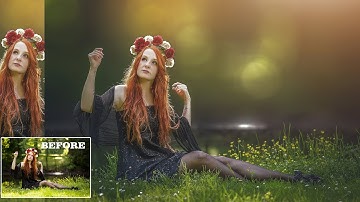 Photoshop Tutorial : Outdoor Portrait Editing ( Blur Background and Soft Light Effect )
