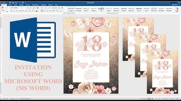 BLACK GOLD WITH NUDE | How to make DEBUT INVITATION in Microsoft Word (MS Word) | Cassy Soriano