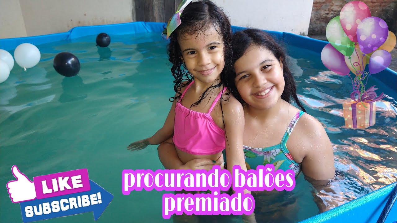 Desafio Na Piscina Procurando Balões Premiado Youtube