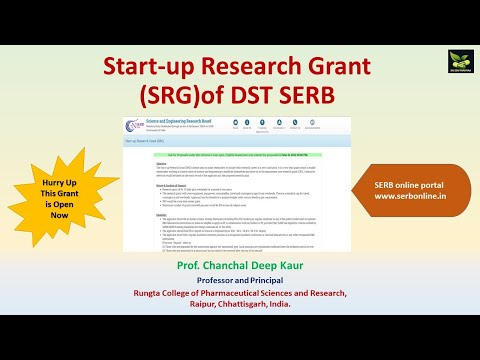 Start-up Research Grant (SRG)of DST SERB