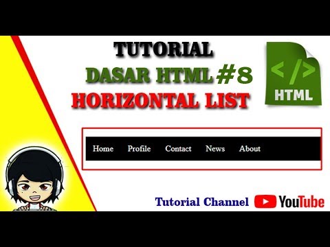 Video: Cara Membuat Menu Mendatar