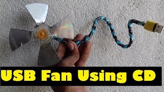 make a usb fan using cd in almost 0.3$