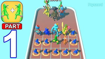 Merge Rainbow: 3D Run - Gameplay Walkthrough Part 1 How To Play Levels 1-9 (Android, iOS)