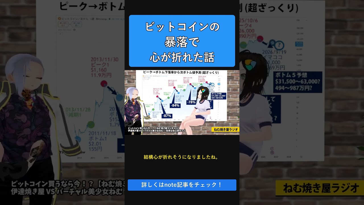 ビットコインの暴落で心が折れた話 ビットコイン半減期4年サイクル投資法