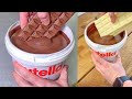 Nutella bucket dipped  mixed with chocolate